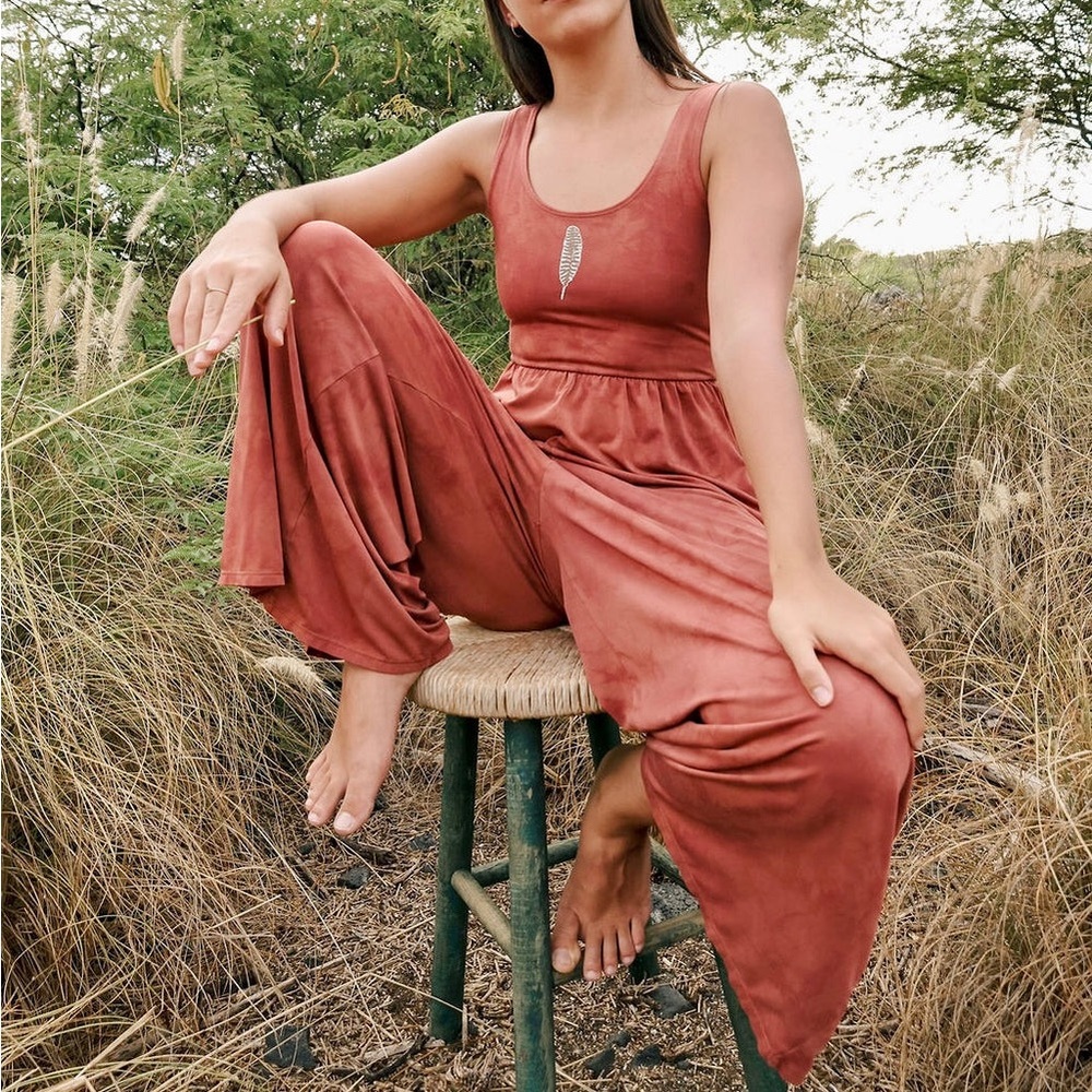 Purusha People Ancestral Spirit Wide Leg Jumpsuit, S - Like New!